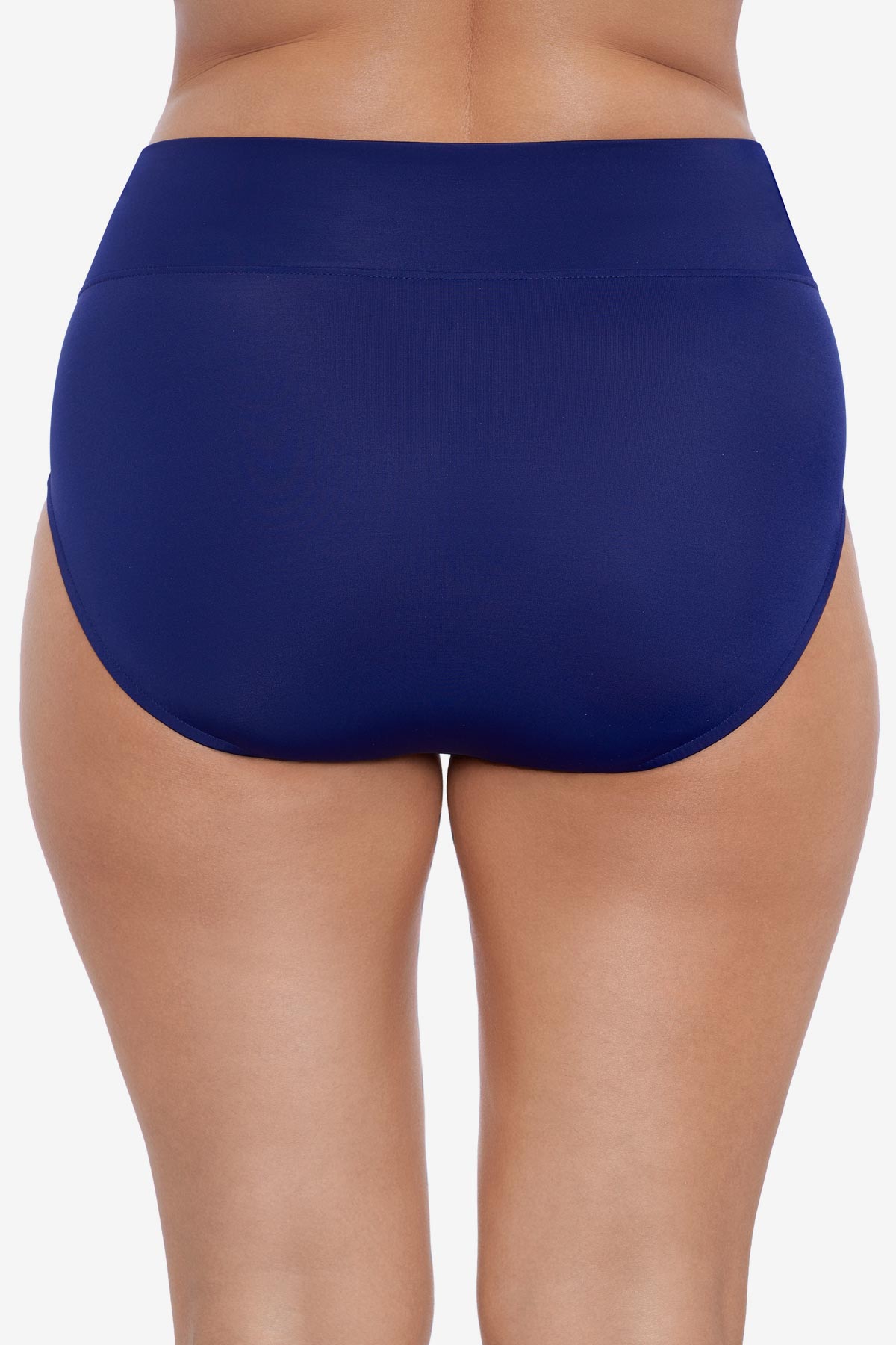 Back view of navy-blue swim bottoms