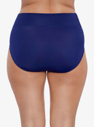 Back view of navy-blue swim bottoms