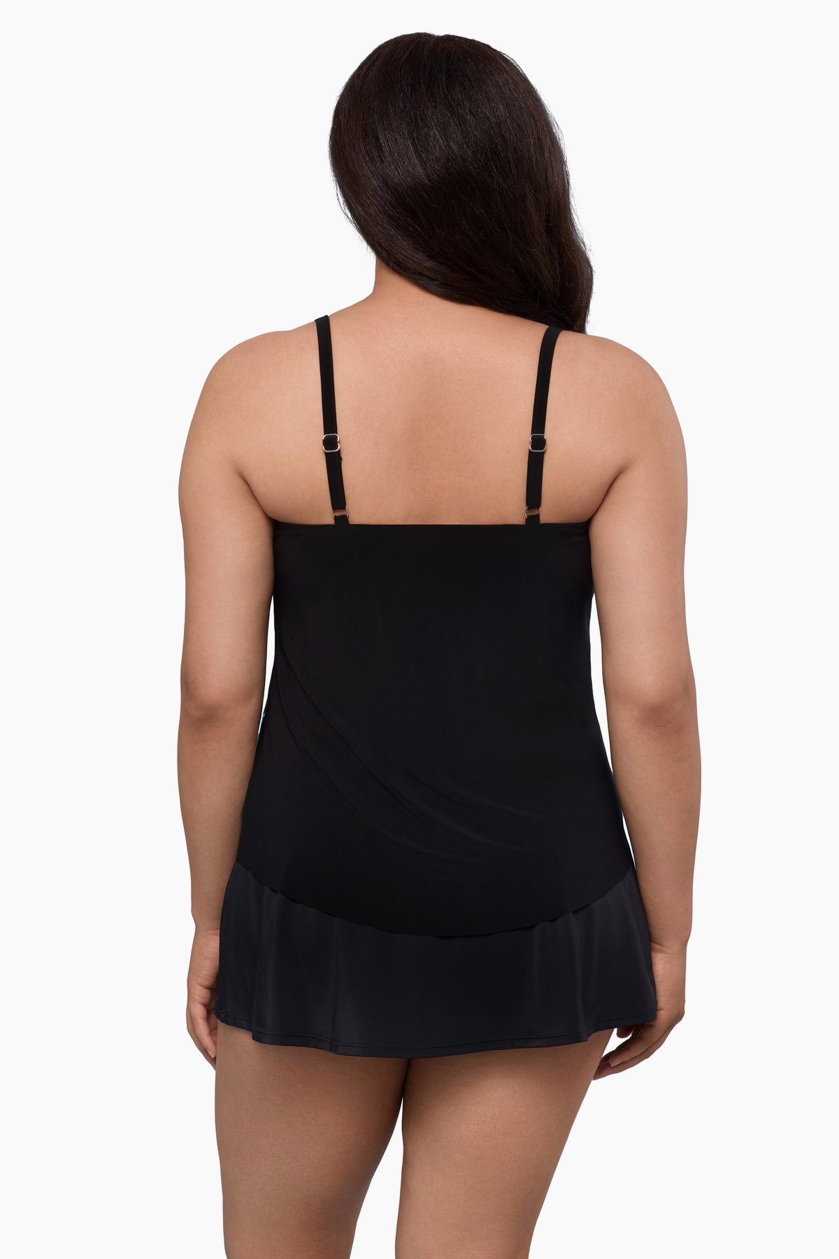 Woman wearing a tankini top 