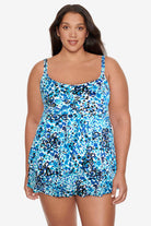 Triple Tier Swim Dress in Fanciful