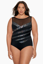 Mesh High Neck One Piece in Party Animal